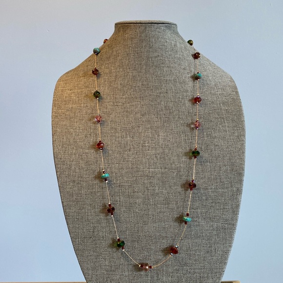 Vintage LUXE 925 Crystal Necklace - Picture 3 of 7